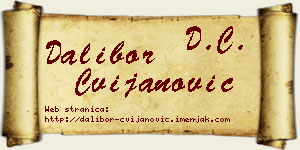 Dalibor Cvijanović vizit kartica